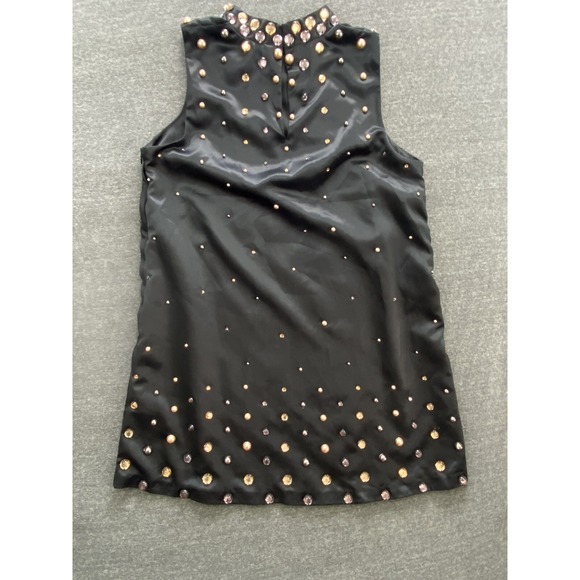 Anthropologie Tanvi Kedia Mini Dress Large Women Sleeveless Shine Preppy Retro - Picture 7 of 16